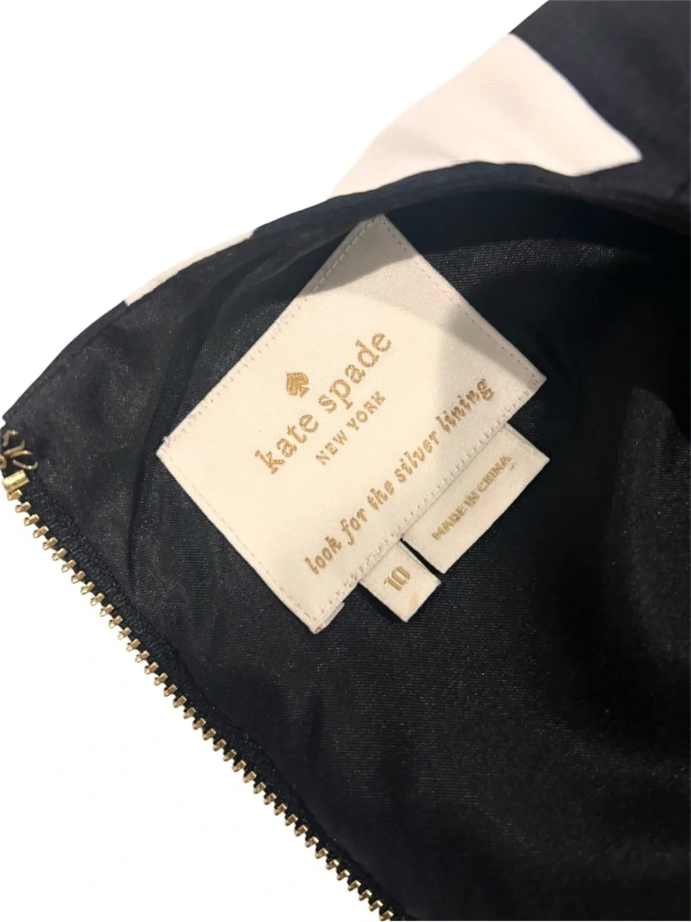 Kate Spade Cora Bow-Print Sheath Black Dress 10 EUC
